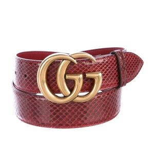 Gucci Red and Gold Belt